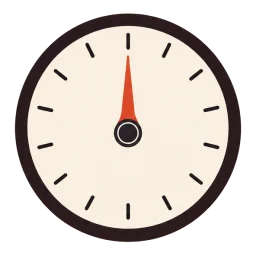 A round gauge with its needle rising