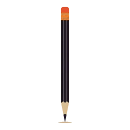 A pencil standing on its point